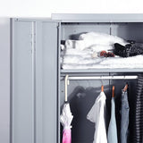 Espresso Dark Grey Metal Cabinet