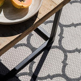 Lattice White & Grey Rug