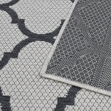 Lattice White & Grey Rug