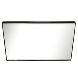 Rectangular Black Metal Frame Mirror