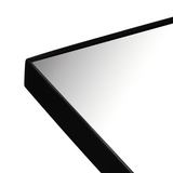 Rectangular Black Metal Frame Mirror