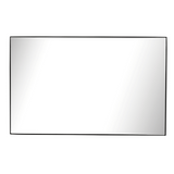 Rectangular Black Metal Frame Mirror