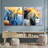 Abstract Lion Canvas